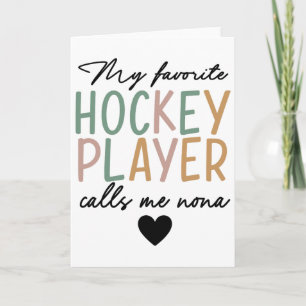 My Favourite Hockey Player Calls Me Nona Vintage  Card