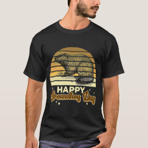 My Favourite Holiday Woodchuck Sunset Happy Ground T-Shirt