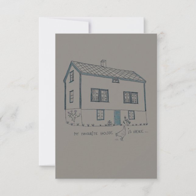 My favourite house is here thank you card (Front)