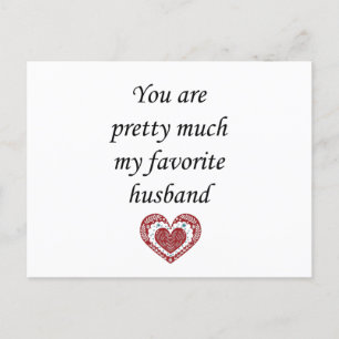 My Favourite Husband Valentine Postcard