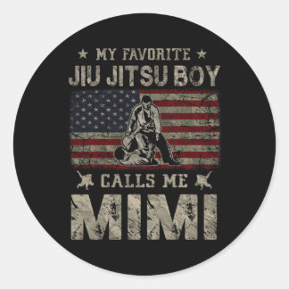 My Favourite Jiu Jitsu Boy Calls Me Mimi Mother's  Classic Round Sticker
