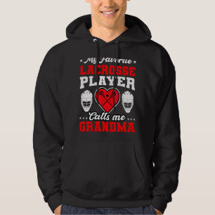 My Favourite Lacrosse Player Calls Me Grandma Moth Hoodie