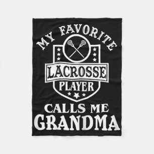 My Favourite Lacrosse Player Calls Me Grandma Outf Fleece Blanket