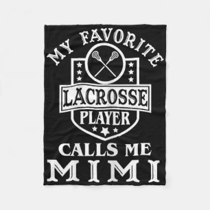 My Favourite Lacrosse Player Calls Me Mimi Outfit Fleece Blanket