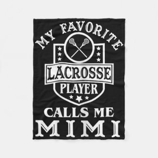 My Favourite Lacrosse Player Calls Me Mimi Outfit  Fleece Blanket