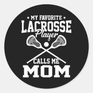 My Favourite Lacrosse Player Calls Me Mum Vintage Classic Round Sticker