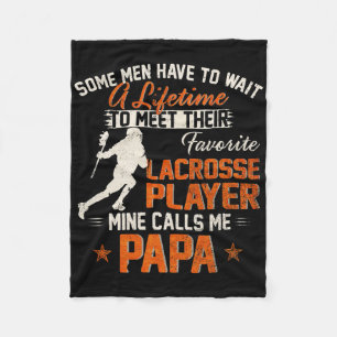 My Favourite Lacrosse Player Calls Me Papa Funny L Fleece Blanket