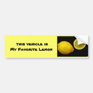 My Favourite Lemon Bumper Sticker