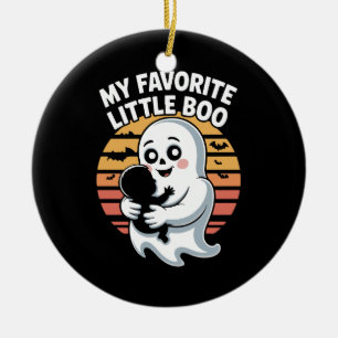 My Favourite Little Boo Halloween T-shirt Ceramic Ornament