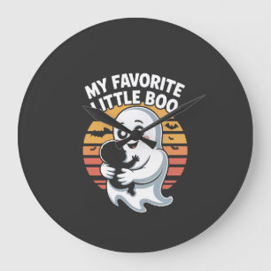 My Favourite Little Boo Halloween T-shirt Large Clock