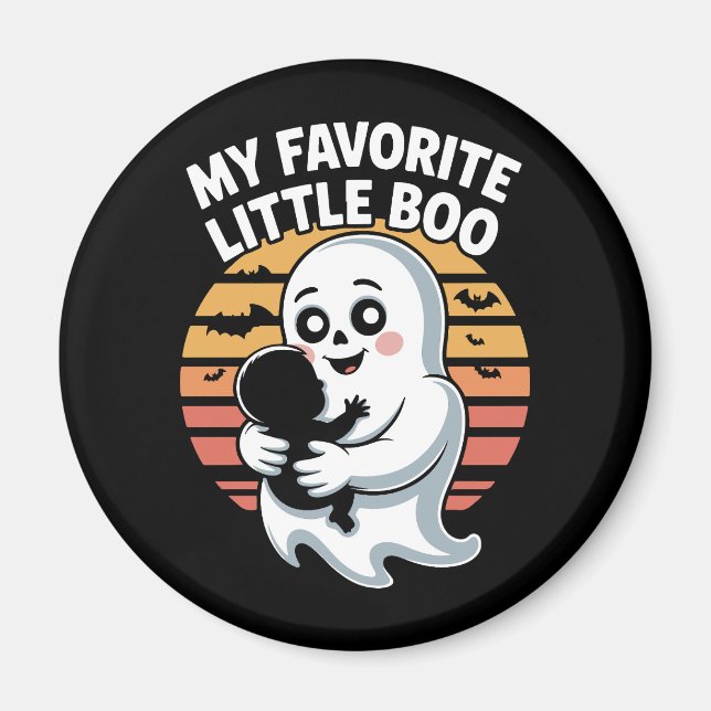 My Favourite Little Boo Halloween T-shirt Magnet (Front)