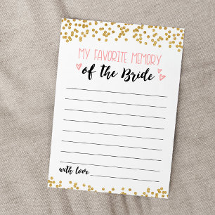 My favourite memory Bridal Shower or Hen Party Car Invitation