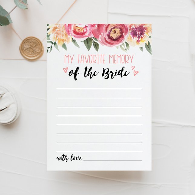 My favourite memory Bridal Shower or Hen Party Car Invitation (Creator Uploaded)