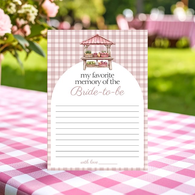 My Favourite Memory Country Market Bridal game car Invitation (Creator Uploaded)