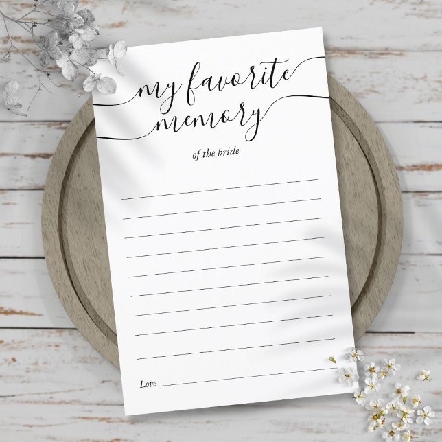 My Favourite Memory Shower Game Card (My Favorite Memory Shower Game Card)