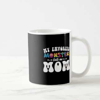 My Favourite Monster Calls Me Mum Funny Mother Hal Coffee Mug