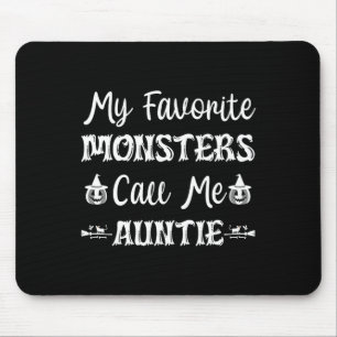 My Favourite Monsters Call Me Auntie Fun Cat Aunt  Mouse Pad