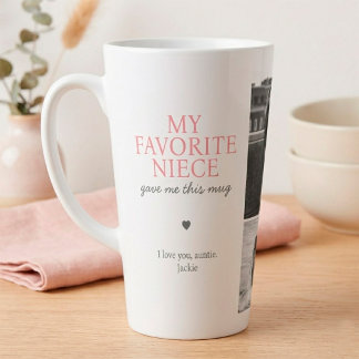 "My Favourite Niece" Aunt Photo Collage Latte Mug