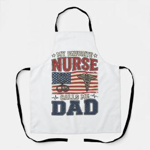 My Favourite Nurse Calls Me Dad Vintage Shirt Desi Apron