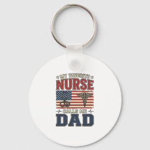 My Favourite Nurse Calls Me Dad Vintage Shirt Desi Key Ring
