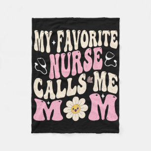 My Favourite Nurse Calls Me Mum Fleece Blanket