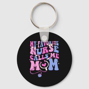 My Favourite Nurse Calls Me Mum Stethoscope Mother Key Ring
