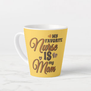 My Favourite Nurse Is My Mum Retro Vibes Latte Mug