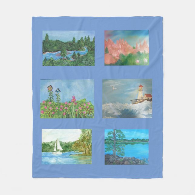 my favourite paintings fleece blanket (Front)