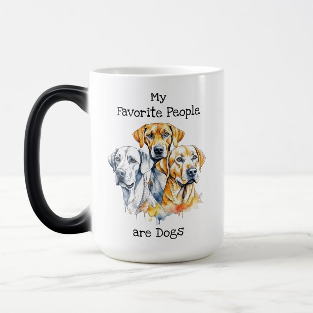 My Favourite People are Dogs Magic Mug (Left)