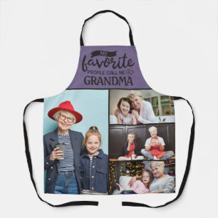 My favourite people call me  4 family photo collag apron