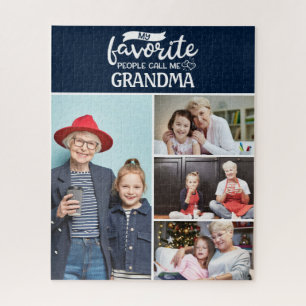 My favourite people call me  4 family photo collag jigsaw puzzle