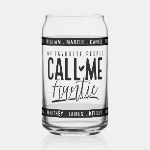 My Favourite People Call Me Auntie Custom Names Can Glass