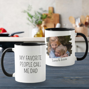 My Favourite People Call Me Dad Custom Photo Mug