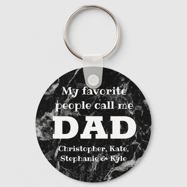 My Favourite People Call Me Dad Father's Day Key Ring (Front)