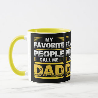 My Favourite People Call Me Dad Vintage Triple Des Mug