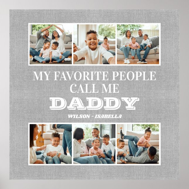 My Favourite People Call Me Daddy Father's Day Poster (Front)