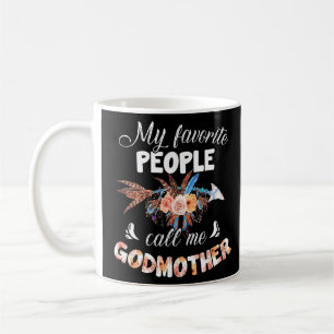 My Favourite People Call Me Godmother Women Floral Coffee Mug