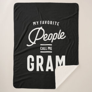 My Favourite People Call Me Gram Sherpa Blanket
