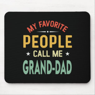 My Favourite People Call Me Grand Dad Vintage Fath Mouse Pad