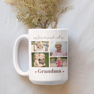 My Favourite People Call Me Grandma Custom Images Coffee Mug