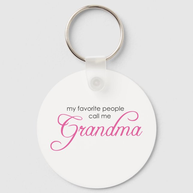 My Favourite People Call Me Grandma Key Ring (Front)