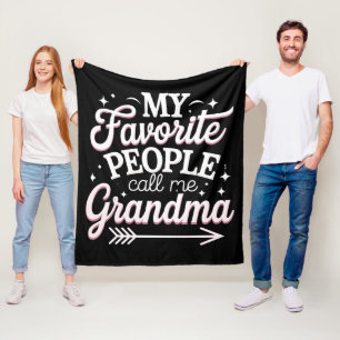 My Favourite People Call Me Grandma Mother’s Day Fleece Blanket
