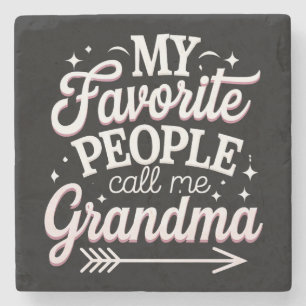 My Favourite People Call Me Grandma Mother’s Day Stone Coaster