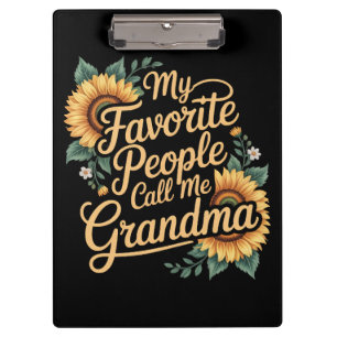 My Favourite People Call Me Grandma Mother's Day Clipboard