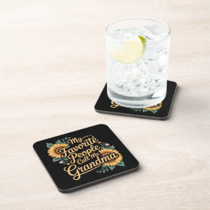 My Favourite People Call Me Grandma Mother's Day Coaster