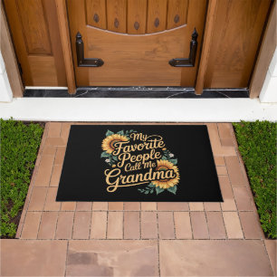 My Favourite People Call Me Grandma Mother's Day Doormat