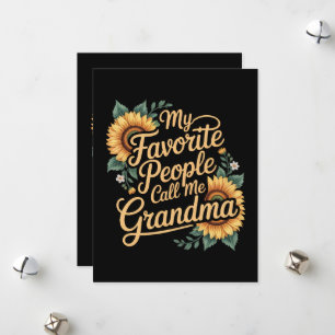 My Favourite People Call Me Grandma Mother's Day Holiday Card