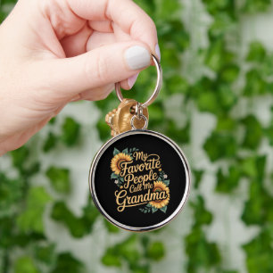 My Favourite People Call Me Grandma Mother's Day Key Ring