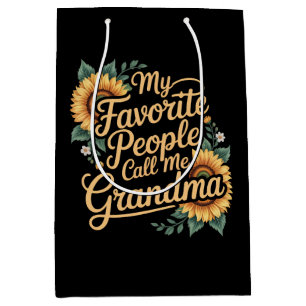 My Favourite People Call Me Grandma Mother's Day Medium Gift Bag