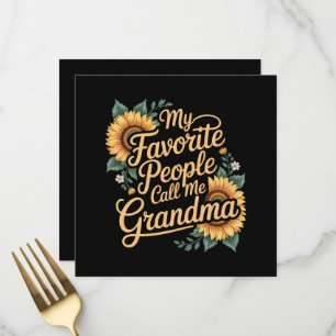 My Favourite People Call Me Grandma Mother's Day Menu